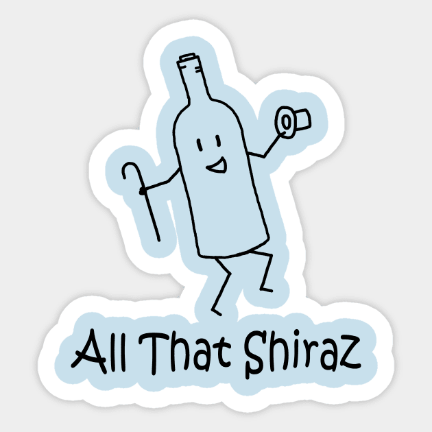 All That Shiraz Pocket Sticker by PelicanAndWolf